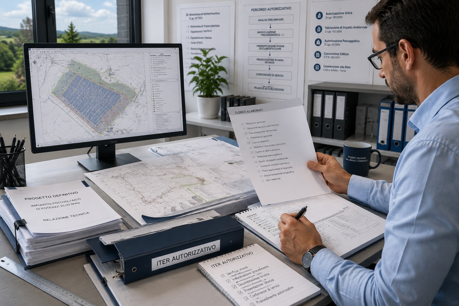 Documentazione tecnica e percorso autorizzativo per un grande impianto fotovoltaico